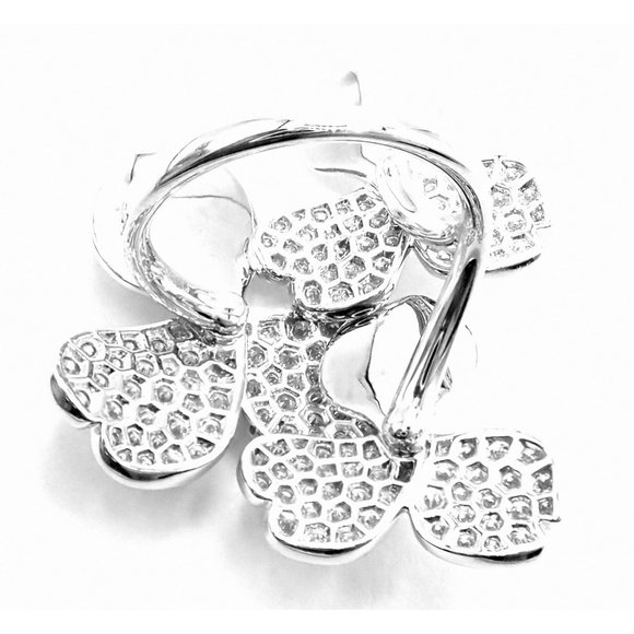 Authentic! Tiffany & Co Paper Flowers Platinum Diamond Large Ring - Picture 5 of 11